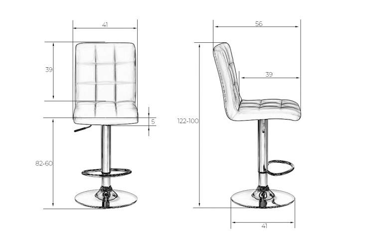 Набор 2 шт Стул барный DOBRIN KRUGER, красный-7