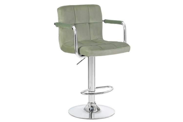 Стул барный DOBRIN KRUGER ARM, мятный велюр (MJ9-87)