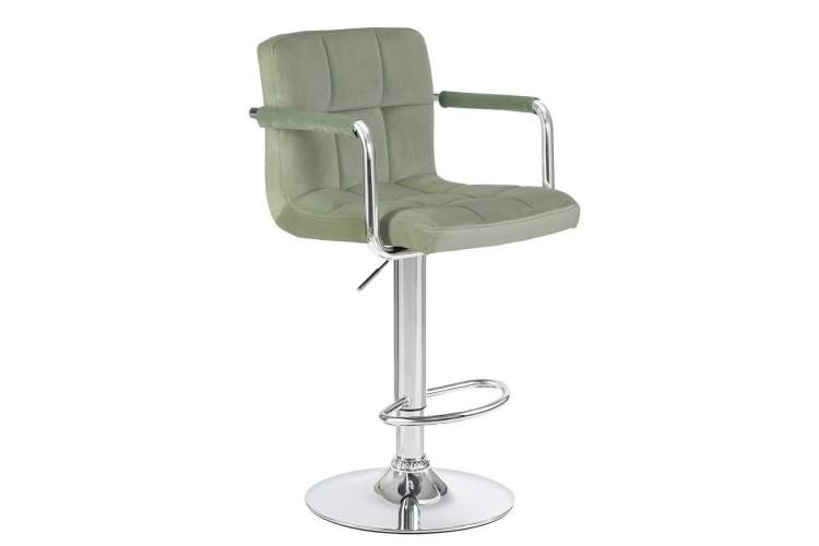 Стул барный DOBRIN KRUGER ARM, мятный велюр (MJ9-87)-1