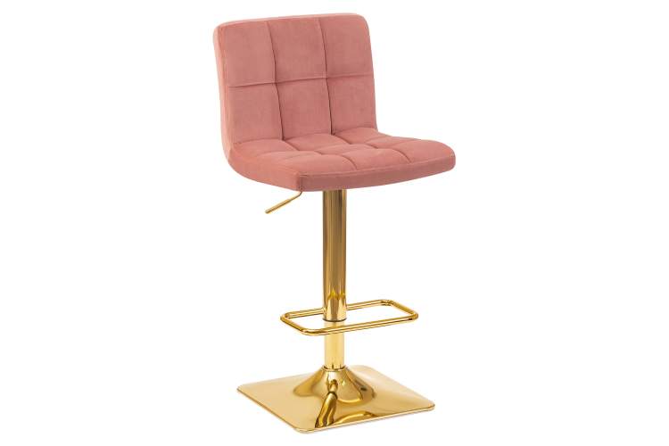 Набор 2 шт Стул барный DOBRIN GOLDIE, пудрово-розовый велюр (MJ9-32)-1