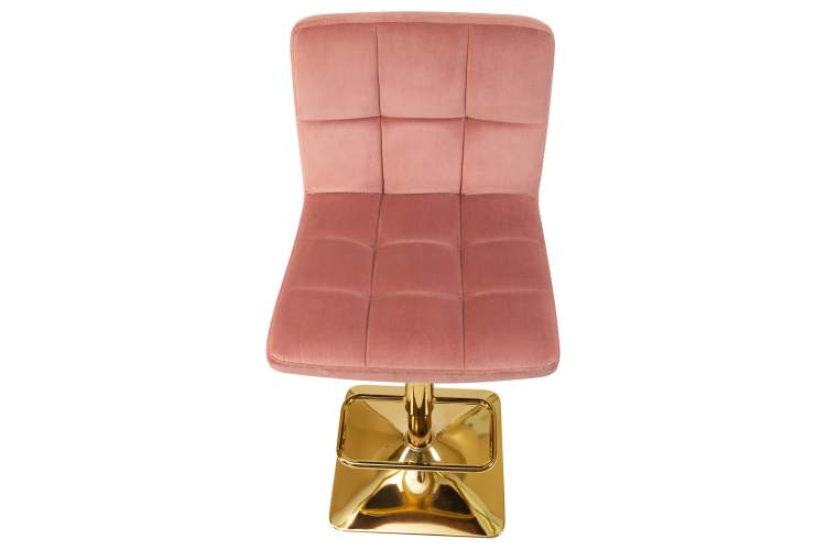 Набор 2 шт Стул барный DOBRIN GOLDIE, пудрово-розовый велюр (MJ9-32)-7