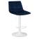 Набор 2 шт Стул барный DOBRIN TAILOR WHITE, синий велюр (MJ9-117)
