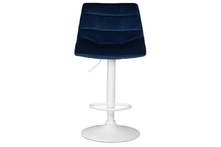 Набор 2 шт Стул барный DOBRIN TAILOR WHITE, синий велюр (MJ9-117)-6