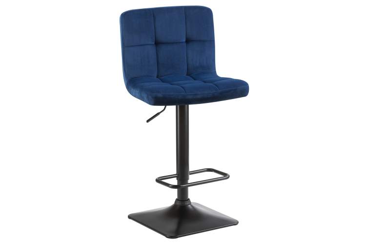 Набор 2 шт Стул барный DOBRIN DOMINIC, синий велюр (MJ9-117)-1