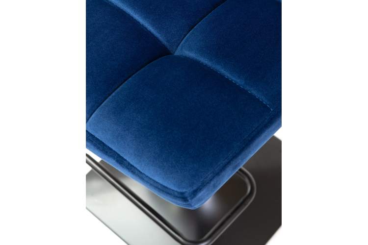 Набор 2 шт Стул барный DOBRIN DOMINIC, синий велюр (MJ9-117)-8