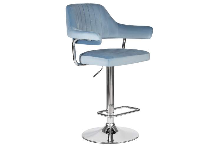 Набор 2 шт Стул барный DOBRIN CHARLY, пудрово-голубой велюр (MJ9-74)-2