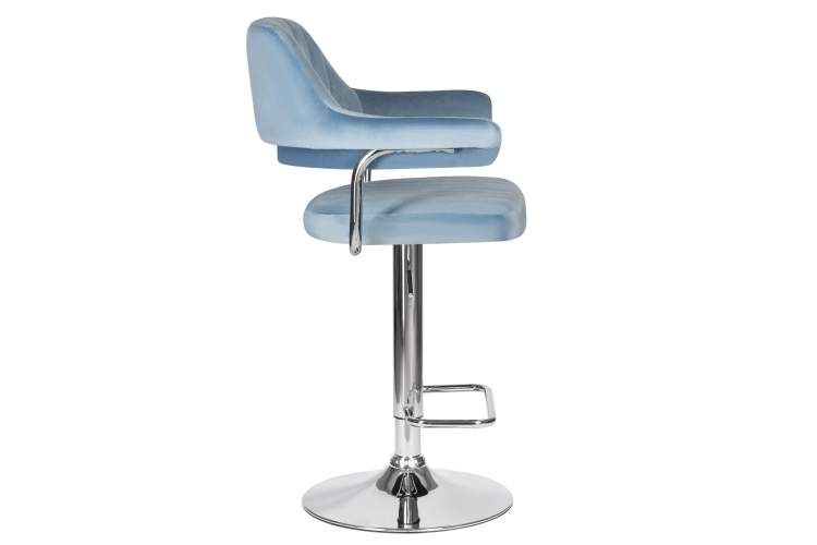 Набор 2 шт Стул барный DOBRIN CHARLY, пудрово-голубой велюр (MJ9-74)-3