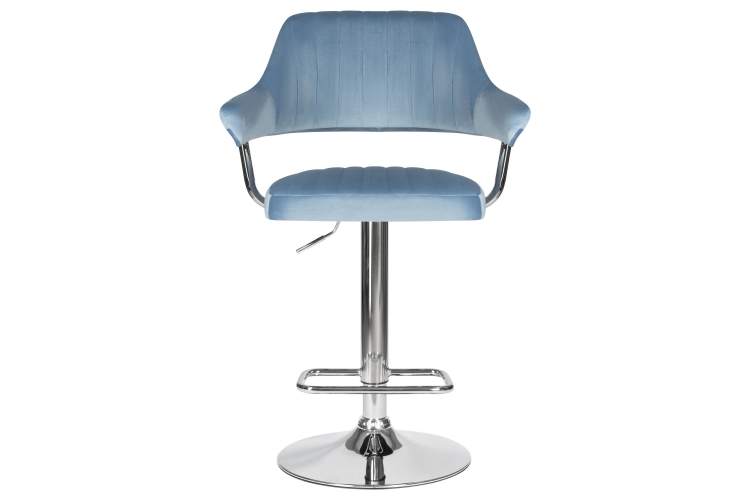 Набор 2 шт Стул барный DOBRIN CHARLY, пудрово-голубой велюр (MJ9-74)-6