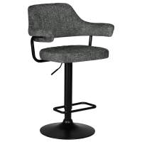 Стул барный DOBRIN CHARLY BLACK, серый твид (LEO11) Стул барный DOBRIN CHARLY BLACK, серый твид (LEO11)