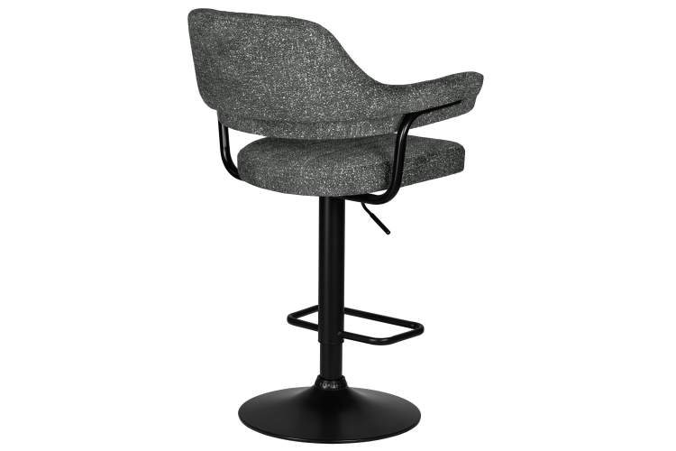 Стул барный DOBRIN CHARLY BLACK, серый твид (LEO11)-3