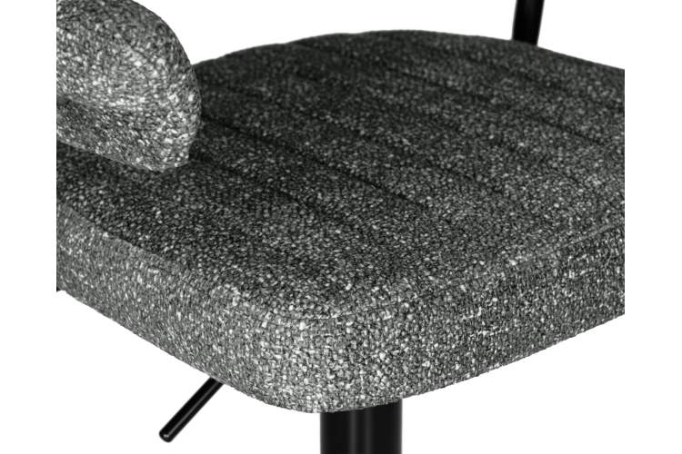 Стул барный DOBRIN CHARLY BLACK, серый твид (LEO11)-6