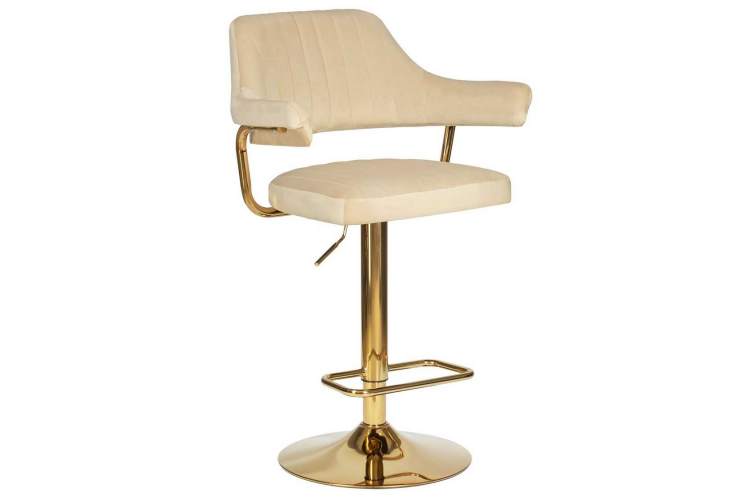 Стул барный DOBRIN CHARLY GOLD, бежевый велюр (MJ9-10)