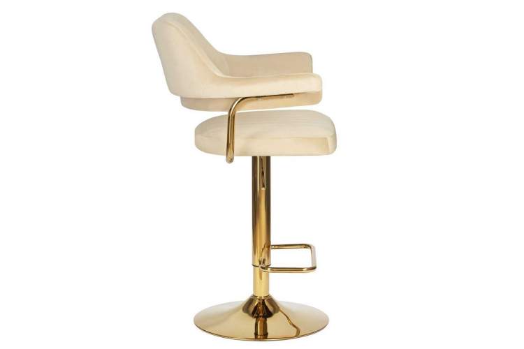 Стул барный DOBRIN CHARLY GOLD, бежевый велюр (MJ9-10)-2