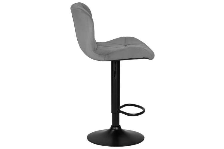 Стул барный DOBRIN BARNY BLACK, серый велюр (MJ9-75)-2