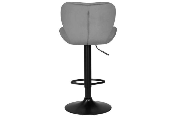 Стул барный DOBRIN BARNY BLACK, серый велюр (MJ9-75)-4