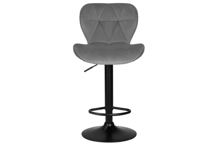Стул барный DOBRIN BARNY BLACK, серый велюр (MJ9-75)-5