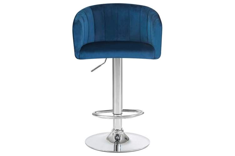 Стул барный DOBRIN DARCY, синий велюр (1922-20)-5