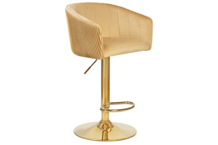 Стул барный DOBRIN DARCY GOLD, песочный велюр (1922-3)-1