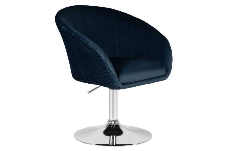 Кресло дизайнерское DOBRIN EDISON, синий велюр (1922-20)-1