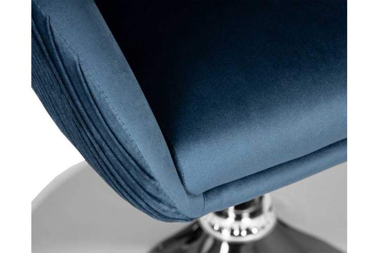 Кресло дизайнерское DOBRIN EDISON, синий велюр (1922-20)-6
