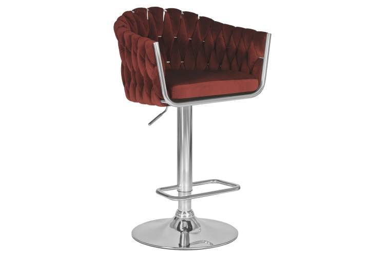 Набор 2 шт Стул барный DOBRIN MARCEL, винный велюр (MJ9-35)-1
