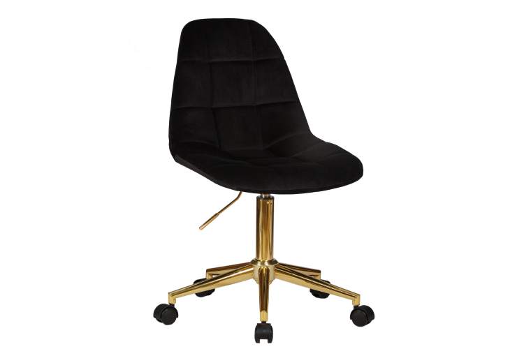 Набор 2 шт Офисное кресло для персонала DOBRIN MONTY GOLD, чёрный велюр (MJ9-101)-1