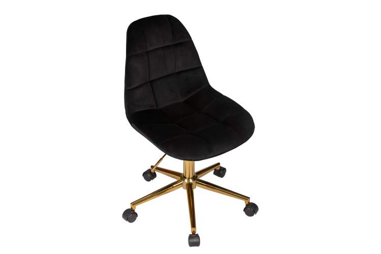 Набор 2 шт Офисное кресло для персонала DOBRIN MONTY GOLD, чёрный велюр (MJ9-101)-7