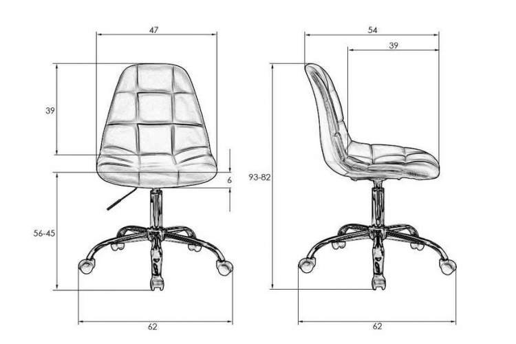 Офисное кресло для персонала DOBRIN MONTY, коричневый-10