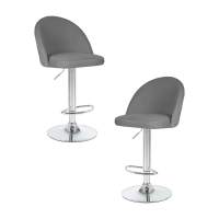 Набор 2 шт Стул барный DOBRIN MILANA, серый велюр (MJ9-75)