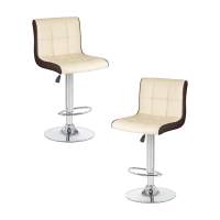 Набор 2 шт Стул барный DOBRIN CANDY, кремово-коричневый