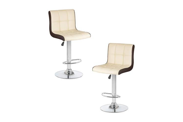 Набор 2 шт Стул барный DOBRIN CANDY, кремово-коричневый