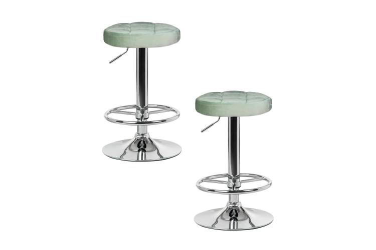 Набор 2 шт Табурет барный DOBRIN BRUNO, пудрово-мятный велюр (MJ9-87)
