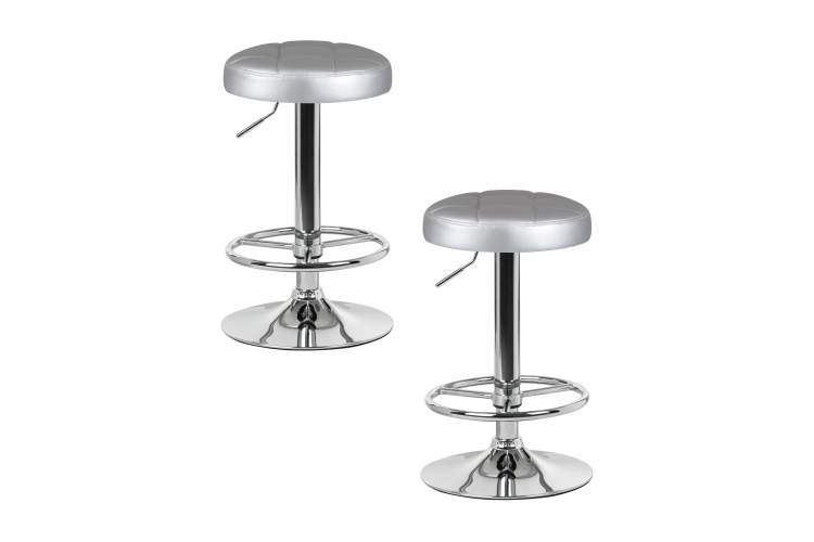 Набор 2 шт Табурет барный DOBRIN BRUNO, серебряный