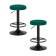 Набор 2 шт Табурет барный DOBRIN BRUNO BLACK, зеленый велюр (MJ9-88)