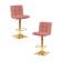 Набор 2 шт Стул барный DOBRIN GOLDIE, пудрово-розовый велюр (MJ9-32)