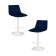 Набор 2 шт Стул барный DOBRIN TAILOR WHITE, синий велюр (MJ9-117)