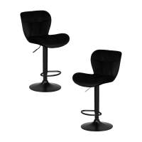 Набор 2 шт Стул барный DOBRIN BARNY BLACK, черный велюр (MJ9-101)
