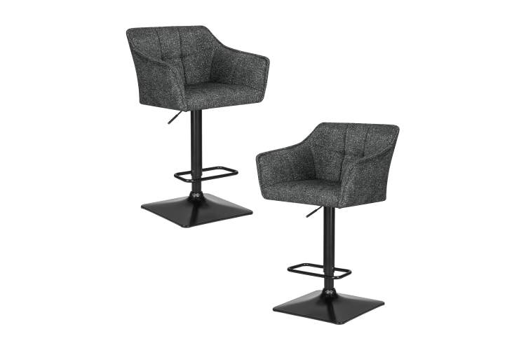 Набор 2 шт Стул барный DOBRIN RALF, серый твид (LEO11)