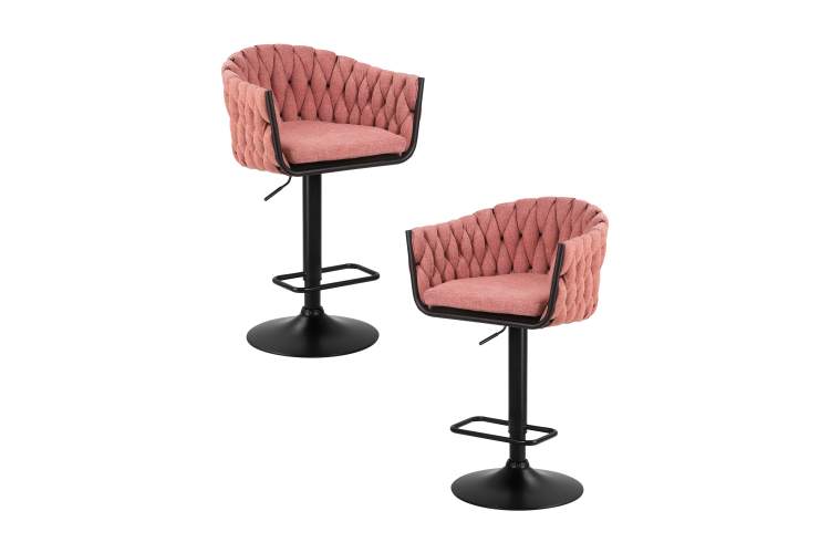 Набор 2 шт Стул барный DOBRIN LEON, розовая ткань (LAR 275-10)