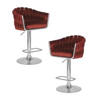 Набор 2 шт Стул барный DOBRIN MARCEL, винный велюр (MJ9-35)