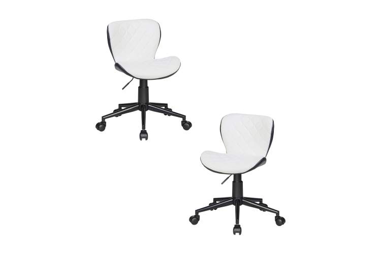 Набор 2 шт Офисное кресло для персонала DOBRIN RORY, бело-чёрный