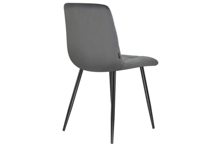 Стул обеденный DOBRIN ALEX, черные матовые ножки, темно-серый велюр (V108-91)-3