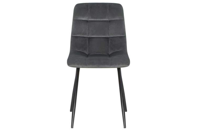 Стул обеденный DOBRIN ALEX, черные матовые ножки, темно-серый велюр (V108-91)-5