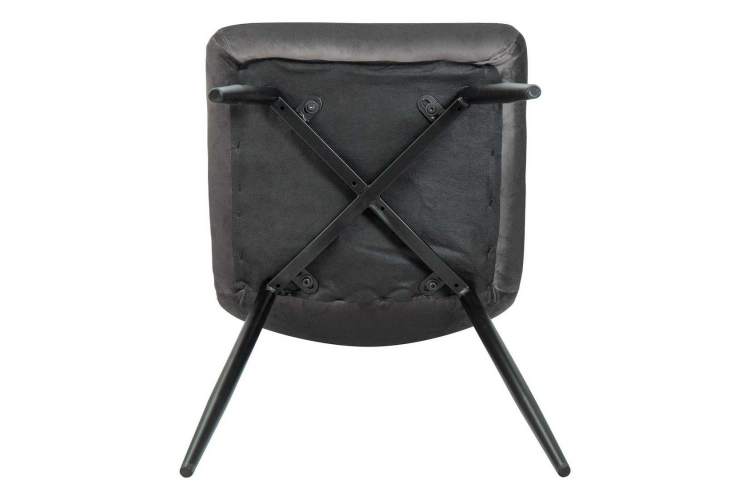 Стул обеденный DOBRIN ALEX, черные матовые ножки, темно-серый велюр (V108-91)-7