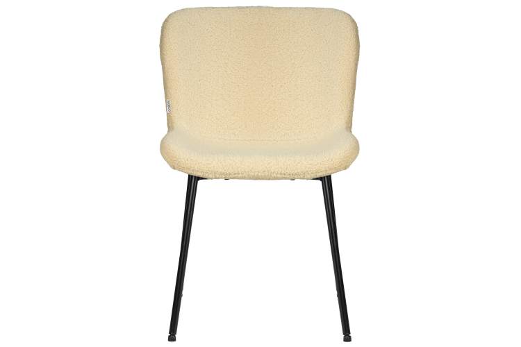 Набор 4 шт Стул обеденный DOBRIN MILO, черные ножки, кремовый букле (UF992-02)-6