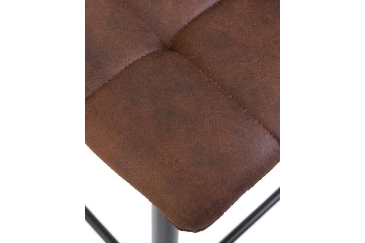 Набор 2 шт Стул барный DOBRIN NICOLE, черные матовые ножки, коричневая микрофибра (PK-03)-8