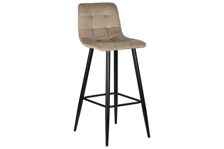 Набор 2 шт Стул барный DOBRIN NICOLE, черные матовые ножки, мокко велюр (108-104)-1