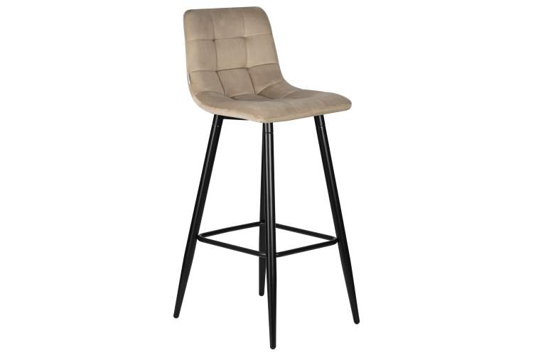 Набор 2 шт Стул барный DOBRIN NICOLE, черные матовые ножки, мокко велюр (108-104)-2