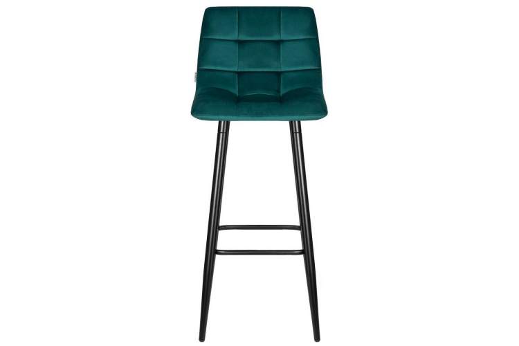 Стул барный DOBRIN NICOLE, черные матовые ножки, морской волны велюр (108-119)-5