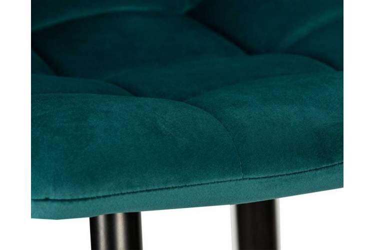 Стул барный DOBRIN NICOLE, черные матовые ножки, морской волны велюр (108-119)-7